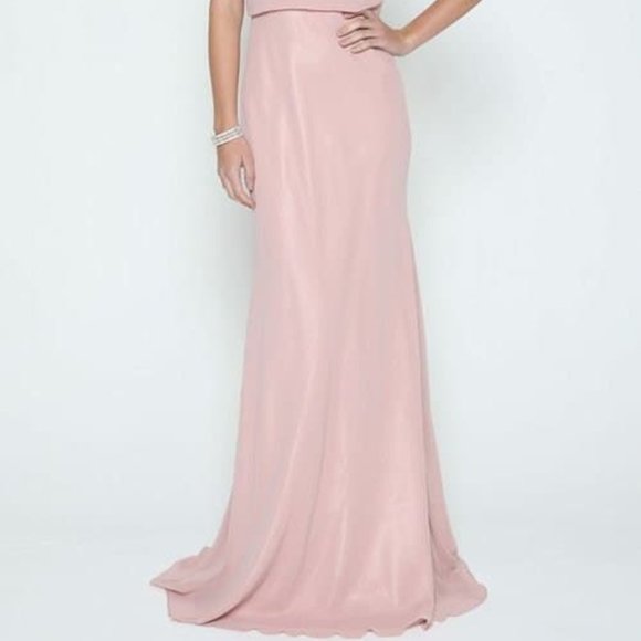 Cowl Neckline Sheath Shape Prom Dress JT670 - Picture 3 of 5